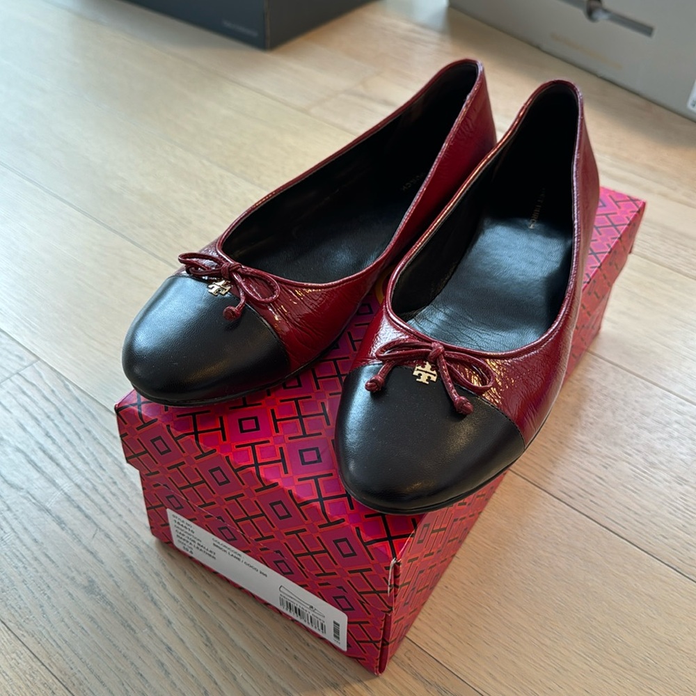 Tory Burch Cherry Red Ballet Flats